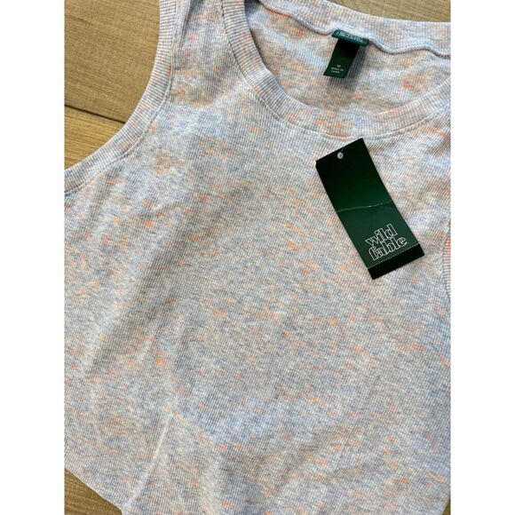 Wild Fable Purple Blue Orange Tank Top Crop Top Size M Medium Open Back NWT - Picture 2 of 3